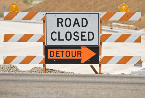 Road Closed/Detour Sign