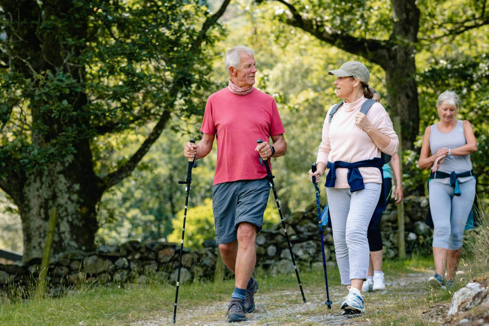 3 Seniors hiking hi-res